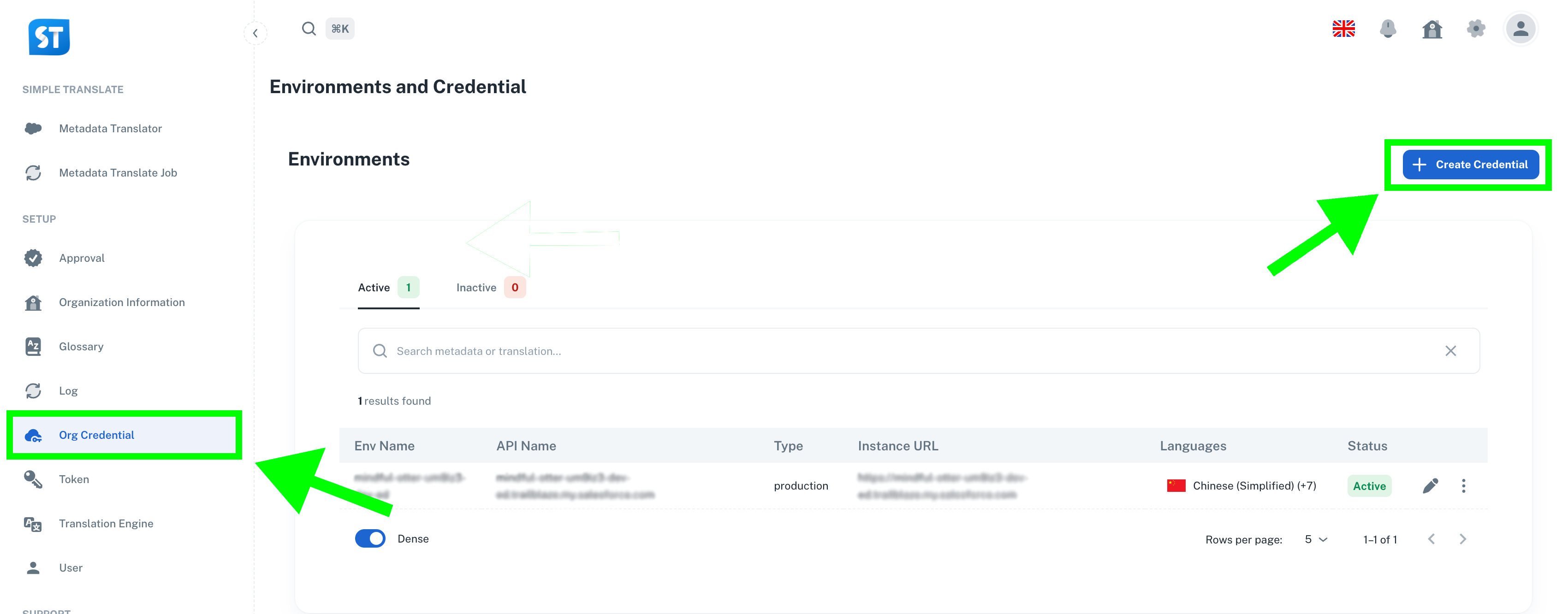 How to create Org Credential