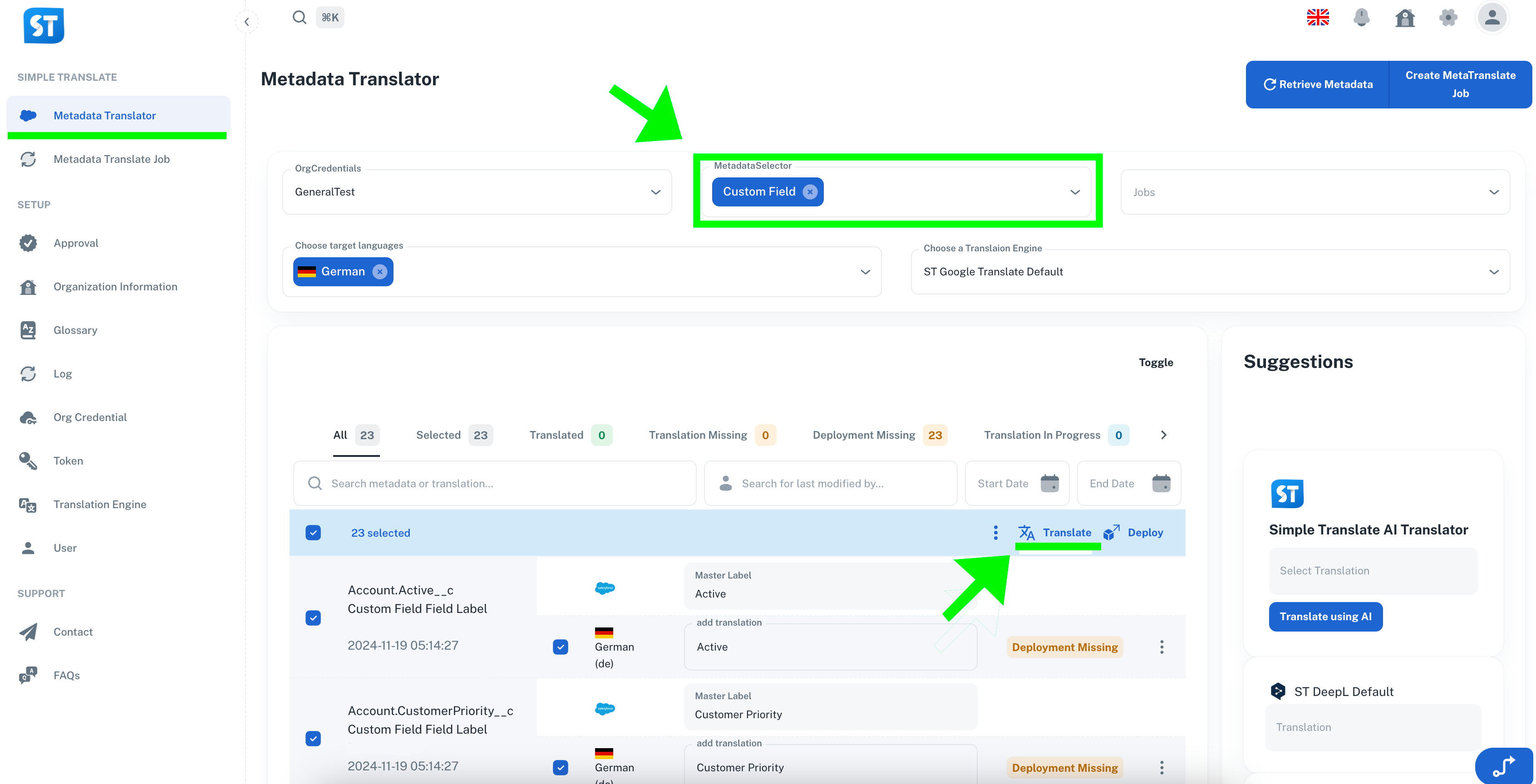 How to translate Custom Field in Simple Translate