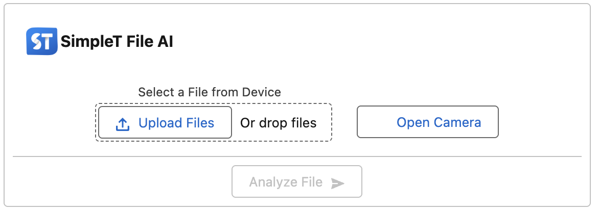 The picture shows the File AI user interface.